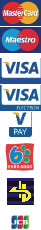 Mastercard, Maestro, Visa, Visa ElectrÃƒÂ³n, Red Euro6000, Red 4b, JCB